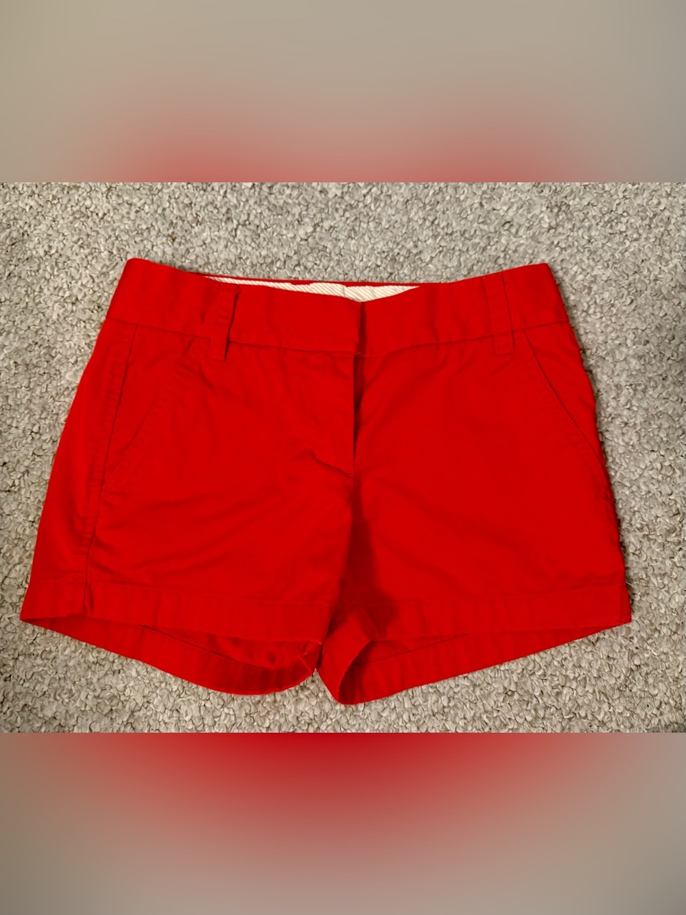 J.Crew Broken-In Chino Shorts Red Size 00 Like New